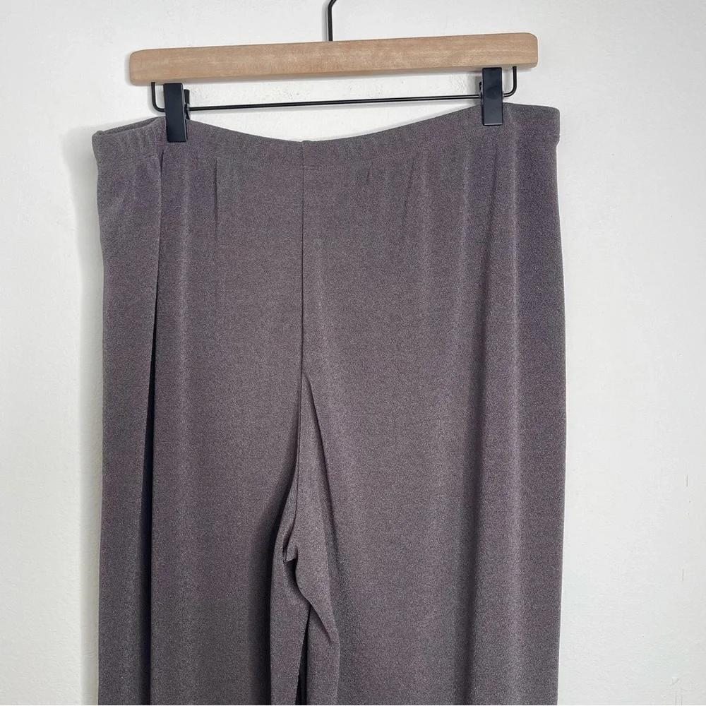 Easywear by Chico's Crepe Sharryl Pull On Pants in Chelsea Gray Size 3